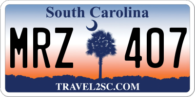 SC license plate MRZ407