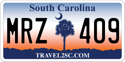 SC license plate MRZ409