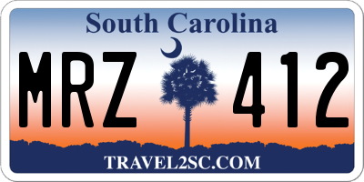 SC license plate MRZ412