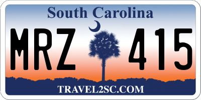 SC license plate MRZ415