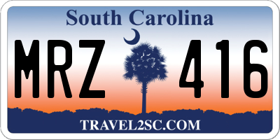 SC license plate MRZ416