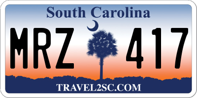 SC license plate MRZ417