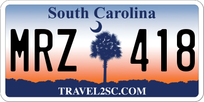SC license plate MRZ418