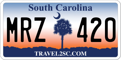 SC license plate MRZ420