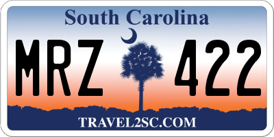 SC license plate MRZ422