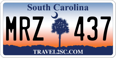 SC license plate MRZ437