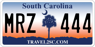 SC license plate MRZ444