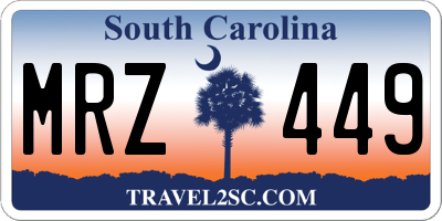 SC license plate MRZ449