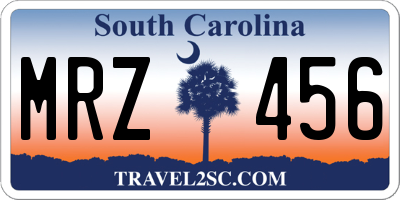 SC license plate MRZ456