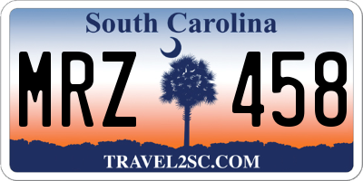 SC license plate MRZ458