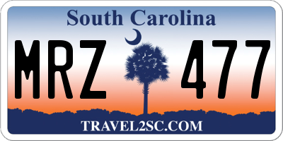 SC license plate MRZ477