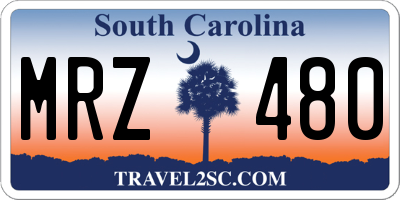 SC license plate MRZ480