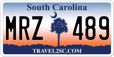 SC license plate MRZ489