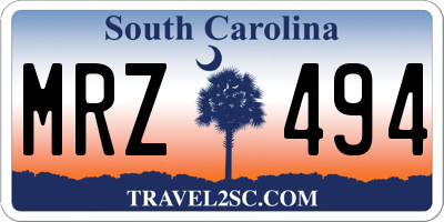 SC license plate MRZ494