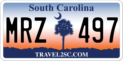 SC license plate MRZ497