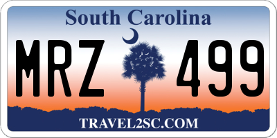 SC license plate MRZ499