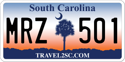 SC license plate MRZ501