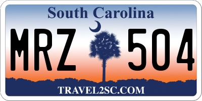 SC license plate MRZ504