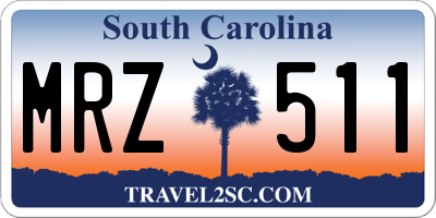 SC license plate MRZ511