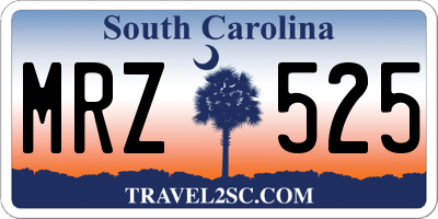 SC license plate MRZ525