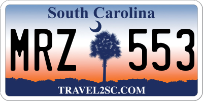 SC license plate MRZ553