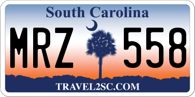 SC license plate MRZ558