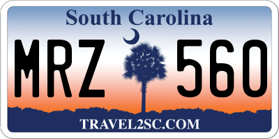 SC license plate MRZ560