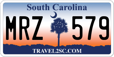 SC license plate MRZ579