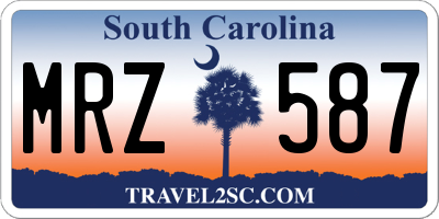 SC license plate MRZ587