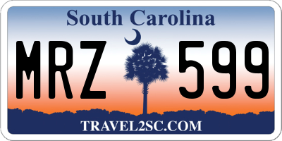 SC license plate MRZ599