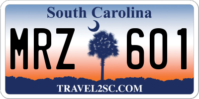 SC license plate MRZ601