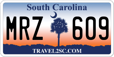SC license plate MRZ609