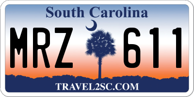 SC license plate MRZ611