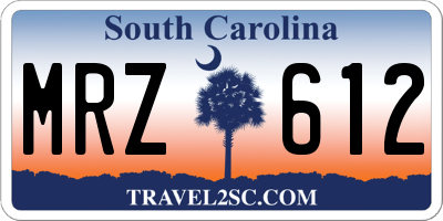 SC license plate MRZ612