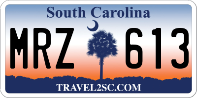 SC license plate MRZ613