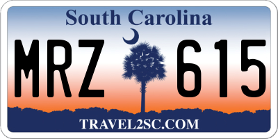 SC license plate MRZ615