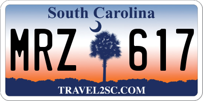 SC license plate MRZ617