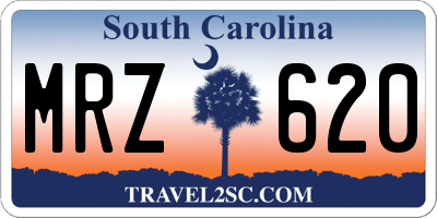 SC license plate MRZ620