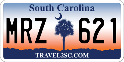 SC license plate MRZ621