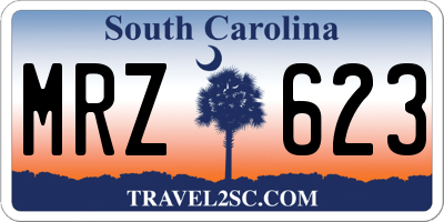 SC license plate MRZ623