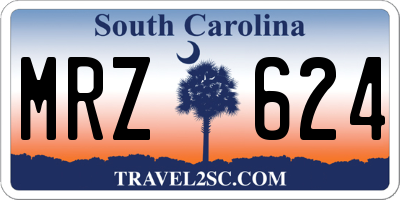 SC license plate MRZ624