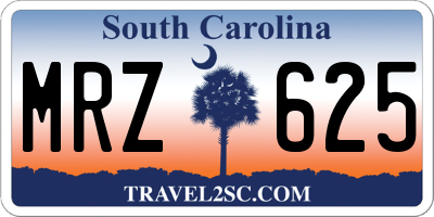 SC license plate MRZ625