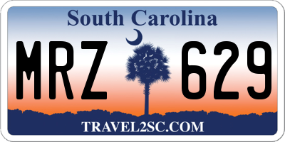 SC license plate MRZ629