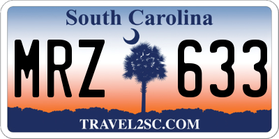 SC license plate MRZ633