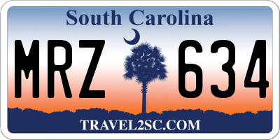 SC license plate MRZ634