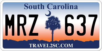 SC license plate MRZ637
