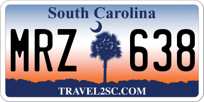 SC license plate MRZ638