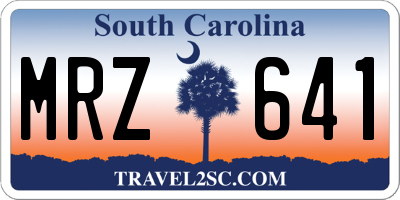 SC license plate MRZ641