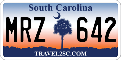 SC license plate MRZ642