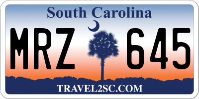SC license plate MRZ645